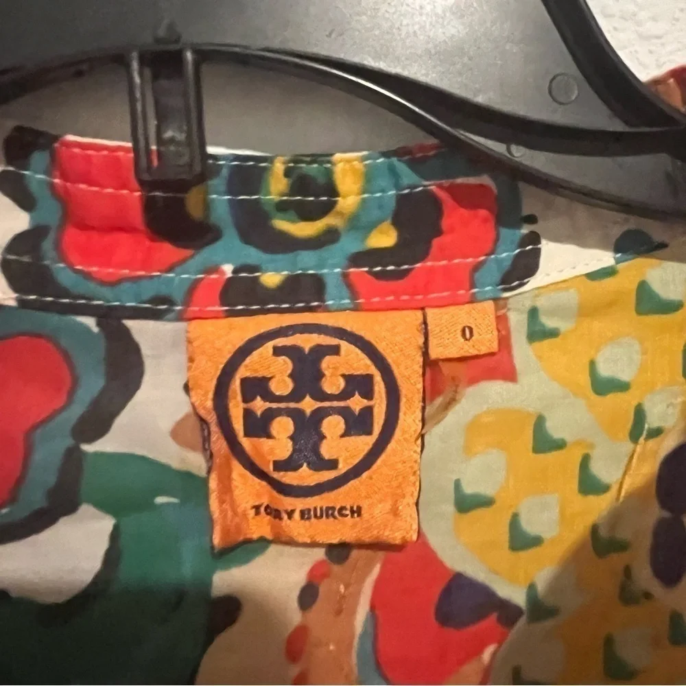 Tory Burch Stephanie Women's Cotton Tunic in Milk Opal Wildflower Size 0